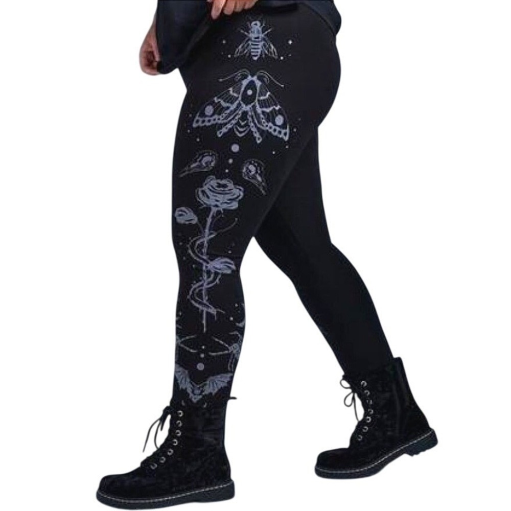 TORRID Nightfall "Gothic Totem" Full Length Printed Legging NWT Size 4X - Picture 6 of 12